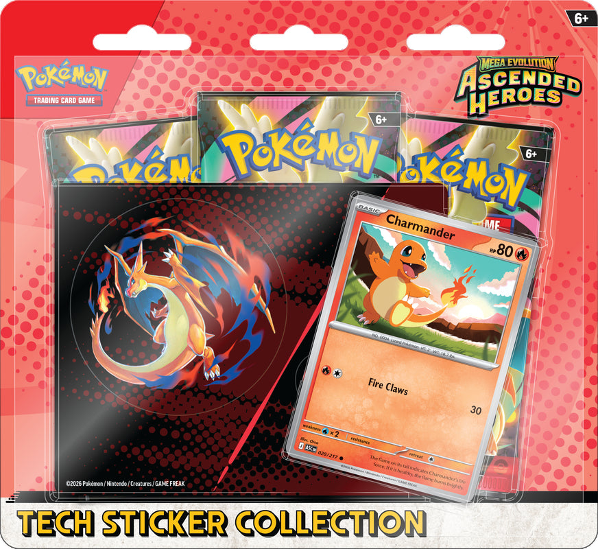 POKEMON ASCENDED HEROES TECH STICKER COLLECTION - CHARMANDER ENGLISH