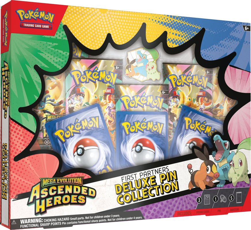 POKEMON  -  MEGA EVOLUTION -  ASCENDED HEROES - FIRST PARTNERS DELUXE PIN COLLECTION AND MEGA MEGANIUM EX BOX (ENGLISH)