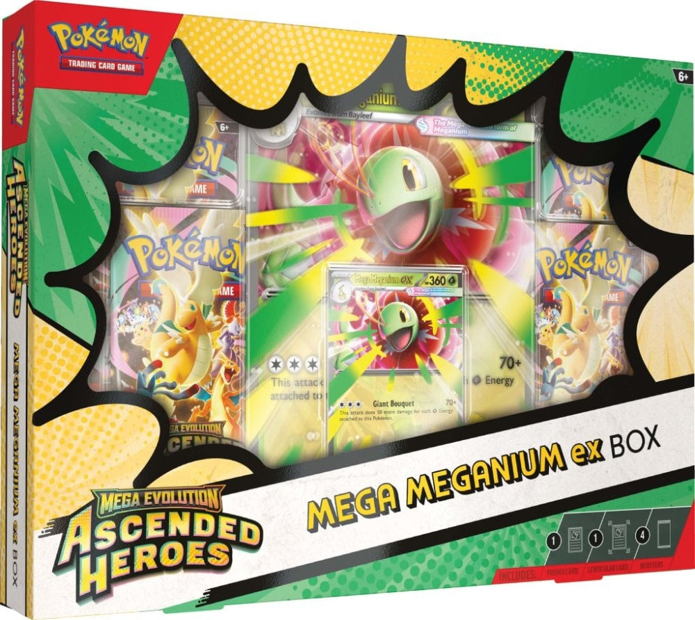 POKEMON  -  MEGA EVOLUTION -  ASCENDED HEROES - FIRST PARTNERS DELUXE PIN COLLECTION AND MEGA MEGANIUM EX BOX (ENGLISH)